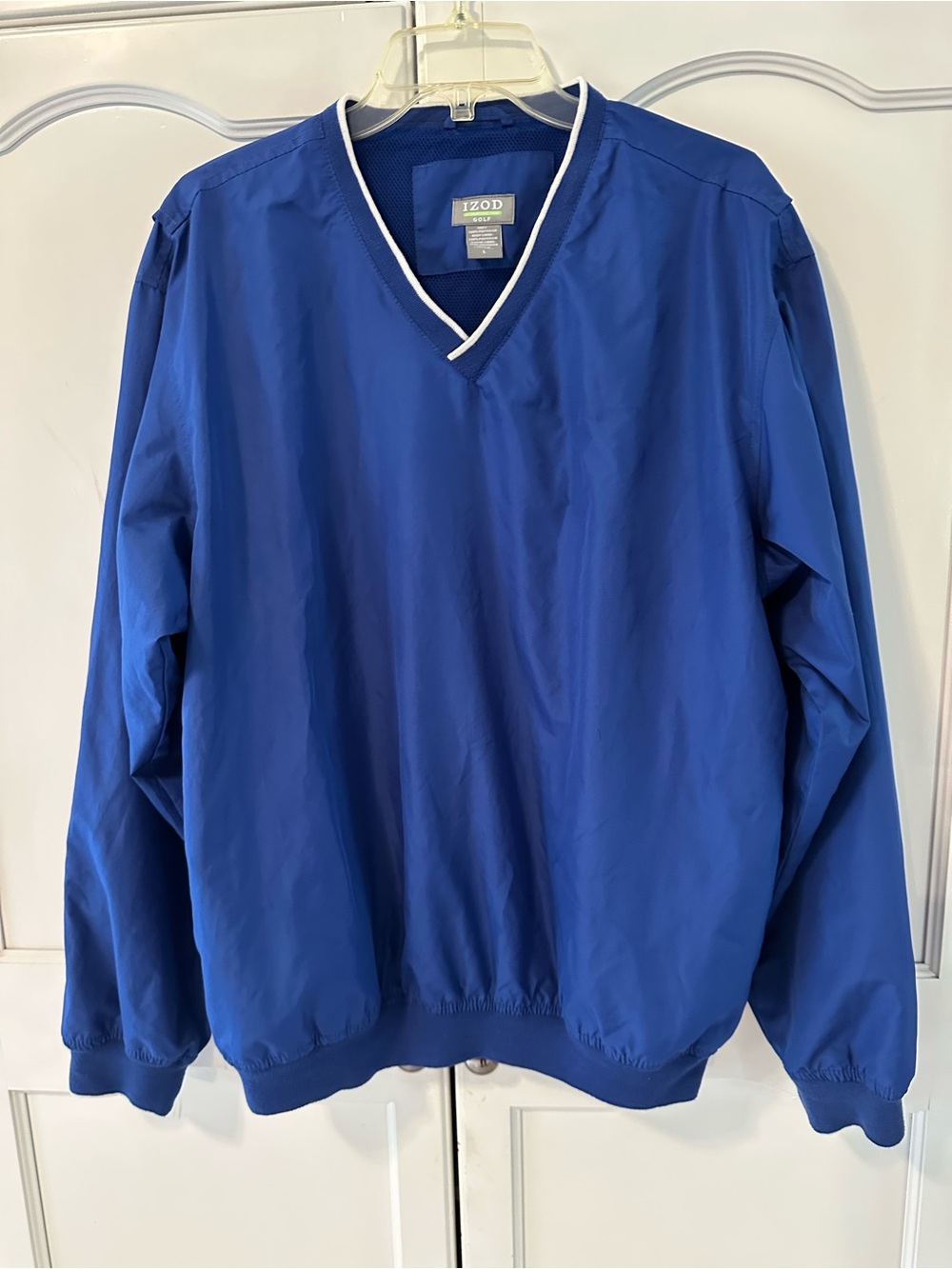 IZOD Golf Pullover V-Neck w Pockets Royal Blue Men’s Large
